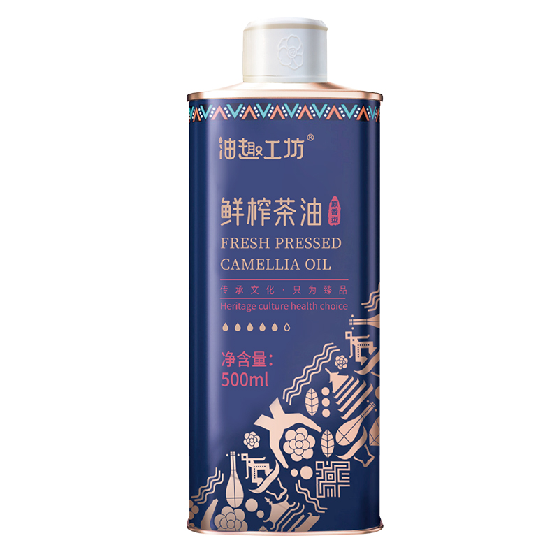 有机鲜榨山茶油 500mL